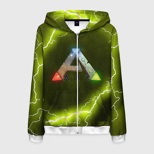 Мужская толстовка на молнии Ark Survival Evolved / 3D-Белый – фото 1