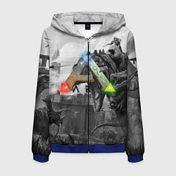 Толстовка 3D на молнии мужская Ark Survival Evolved, цвет: 3D-синий