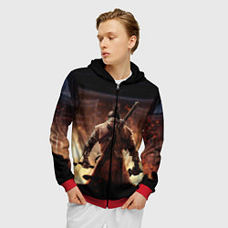 Толстовка 3D на молнии мужская Sekiro shadows die twice, цвет: 3D-красный — фото 2