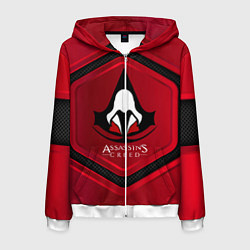 Толстовка 3D на молнии мужская Assasin's creed, цвет: 3D-белый