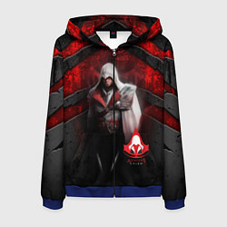 Толстовка 3D на молнии мужская Assasin's creed, цвет: 3D-синий