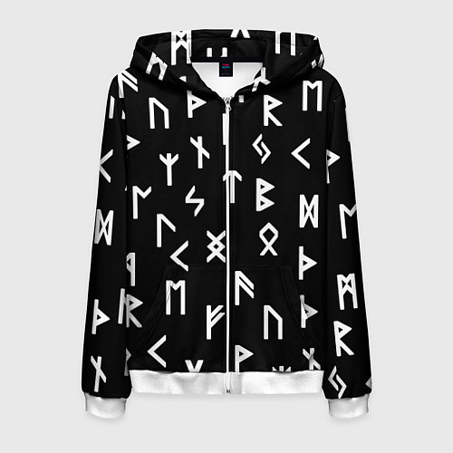 Мужская толстовка на молнии Hollow Knight / 3D-Белый – фото 1