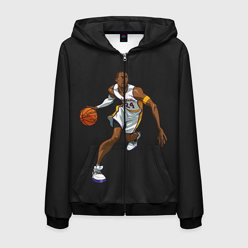 Мужская толстовка на молнии Kobe Bryant / 3D-Черный – фото 1