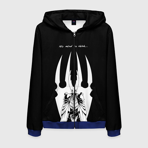 Мужская толстовка на молнии Hollow Knight / 3D-Синий – фото 1