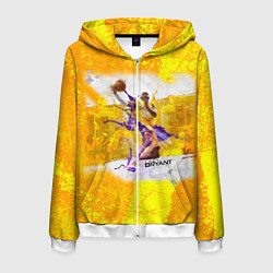 Толстовка 3D на молнии мужская Kobe Bryant, цвет: 3D-белый