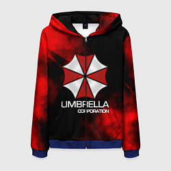 Толстовка 3D на молнии мужская UMBRELLA CORP, цвет: 3D-синий