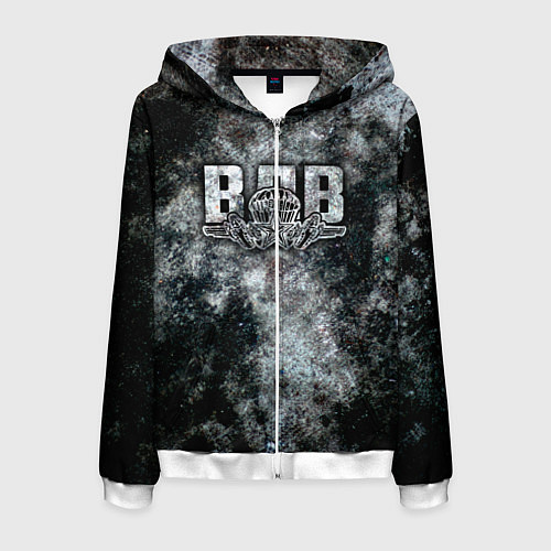 Мужская толстовка на молнии ВДВ / 3D-Белый – фото 1