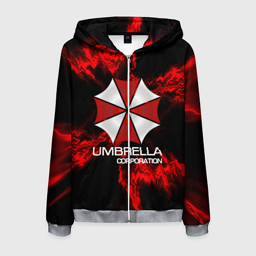 Мужская толстовка на молнии UMBRELLA CORP / 3D-Меланж – фото 1