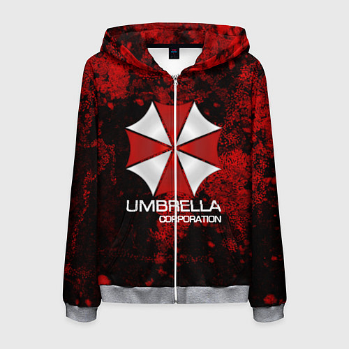 Мужская толстовка на молнии UMBRELLA CORP / 3D-Меланж – фото 1