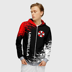 Толстовка 3D на молнии мужская UMBRELLA CORPORATION, цвет: 3D-меланж — фото 2
