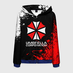 Толстовка 3D на молнии мужская UMBRELLA CORPORATION, цвет: 3D-синий