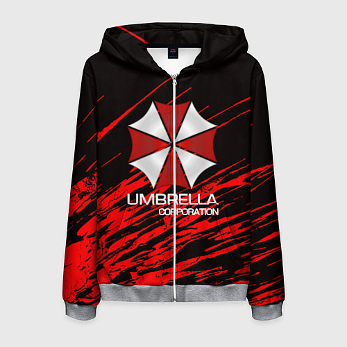 Мужская толстовка на молнии UMBRELLA CORP / 3D-Меланж – фото 1