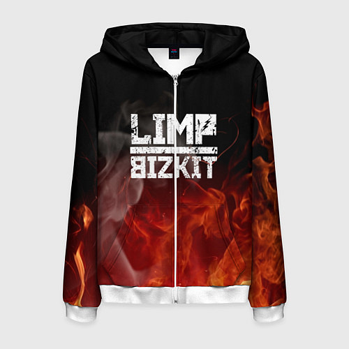 Мужская толстовка на молнии LIMP BIZKIT / 3D-Белый – фото 1