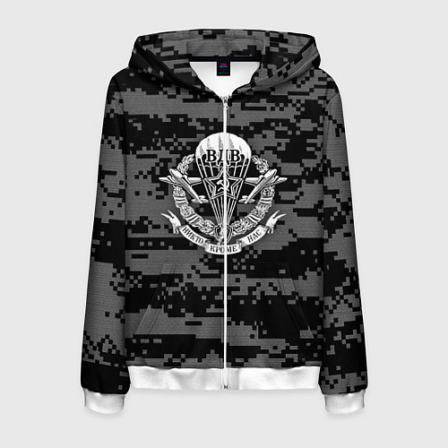 Мужская толстовка на молнии ВДВ СССР / 3D-Белый – фото 1