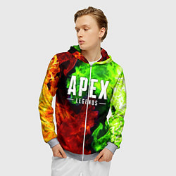 Толстовка 3D на молнии мужская APEX LEGENDS, цвет: 3D-меланж — фото 2