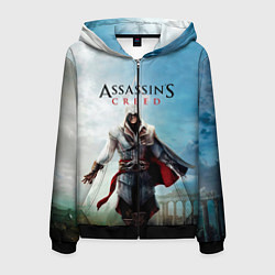 Толстовка 3D на молнии мужская Assassins Creed, цвет: 3D-черный