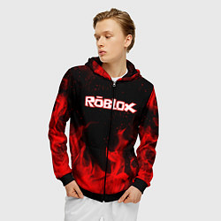 Толстовка 3D на молнии мужская ROBLOX, цвет: 3D-черный — фото 2