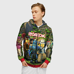 Толстовка 3D на молнии мужская ROBLOX, цвет: 3D-красный — фото 2