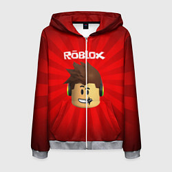 Толстовка 3D на молнии мужская ROBLOX, цвет: 3D-меланж