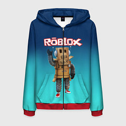Толстовка 3D на молнии мужская ROBLOX, цвет: 3D-красный