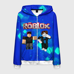 Толстовка 3D на молнии мужская ROBLOX, цвет: 3D-белый