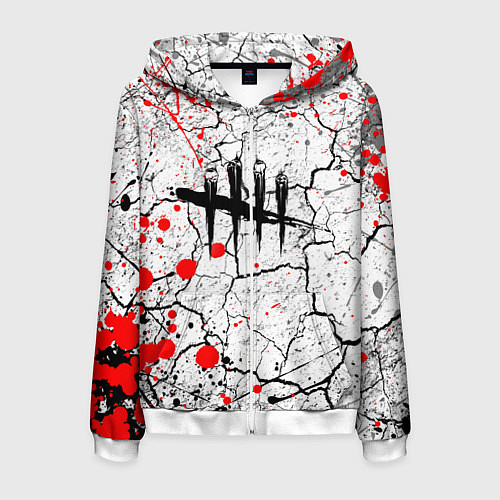 Мужская толстовка на молнии DEAD BY DAYLIGHT / 3D-Белый – фото 1