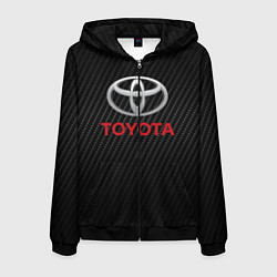 Толстовка 3D на молнии мужская TOYOTA, цвет: 3D-черный