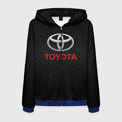 Толстовка 3D на молнии мужская TOYOTA, цвет: 3D-синий