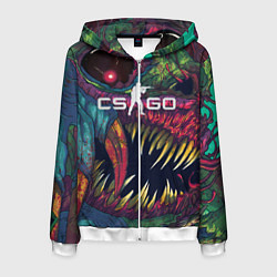 Толстовка 3D на молнии мужская CS GO Hyper Beast, цвет: 3D-белый