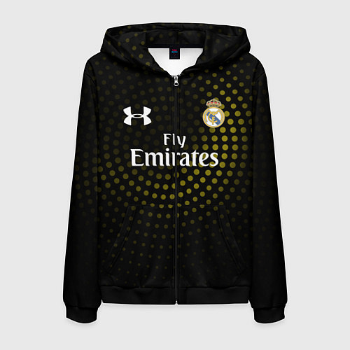 Мужская толстовка на молнии Real Madrid / 3D-Черный – фото 1