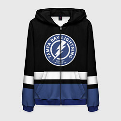 Толстовка 3D на молнии мужская Тампа-Бэй Лайтнинг, цвет: 3D-синий