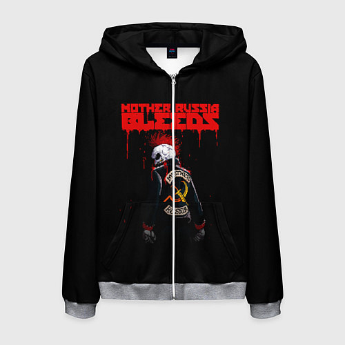 Мужская толстовка на молнии Mother Russia Bleeds / 3D-Меланж – фото 1