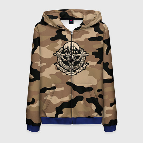 Мужская толстовка на молнии ВДВ СССР / 3D-Синий – фото 1