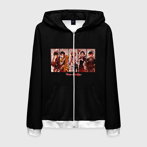 Мужская толстовка на молнии Великий из бродячих псов / 3D-Белый – фото 1