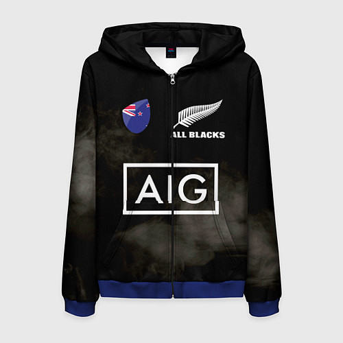 Мужская толстовка на молнии ALL BLACKS / 3D-Синий – фото 1