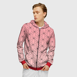Толстовка 3D на молнии мужская NEZUKO KAMADO, цвет: 3D-красный — фото 2