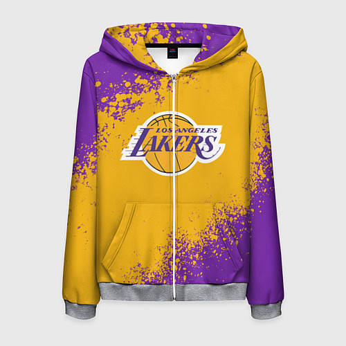 Мужская толстовка на молнии LA LAKERS KOBE BRYANT / 3D-Меланж – фото 1