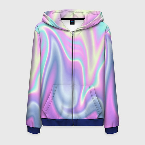 Мужская толстовка на молнии Vaporwave / 3D-Синий – фото 1