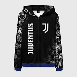 Толстовка 3D на молнии мужская JUVENTUS, цвет: 3D-синий