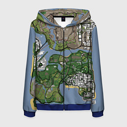 Мужская толстовка на молнии San andreas