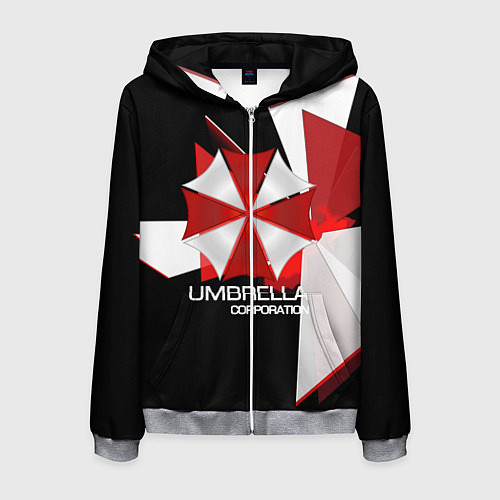 Мужская толстовка на молнии UMBRELLA CORP / 3D-Меланж – фото 1