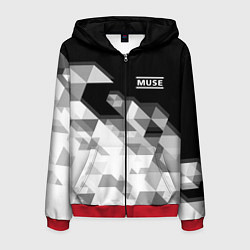 Толстовка 3D на молнии мужская Muse, цвет: 3D-красный