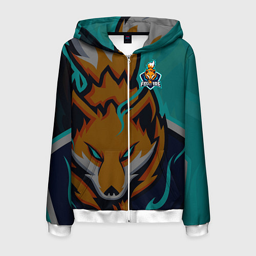 Мужская толстовка на молнии Форма Foxfire / 3D-Белый – фото 1