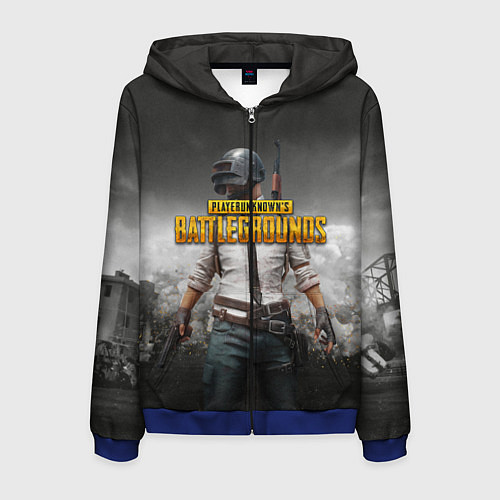 Мужская толстовка на молнии PUBG / 3D-Синий – фото 1