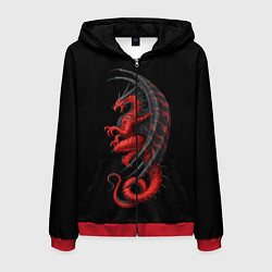 Мужская толстовка на молнии Red Dragon