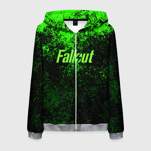 Мужская толстовка на молнии FALLOUT / 3D-Меланж – фото 1
