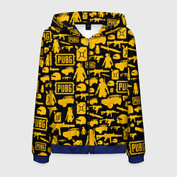 Толстовка 3D на молнии мужская PUBG, цвет: 3D-синий