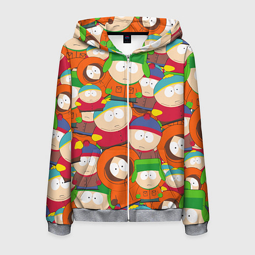 Мужская толстовка на молнии ЮЖНЫЙ ПАРК / 3D-Меланж – фото 1