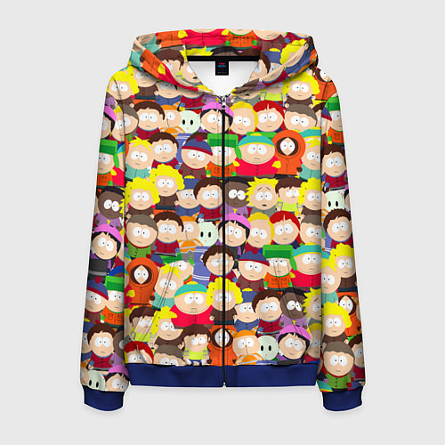 Мужская толстовка на молнии ЮЖНЫЙ ПАРК / 3D-Синий – фото 1