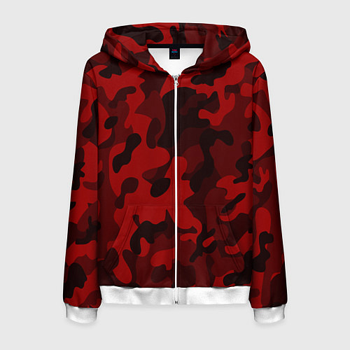 Мужская толстовка на молнии RED MILITARY / 3D-Белый – фото 1